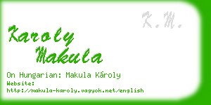 karoly makula business card